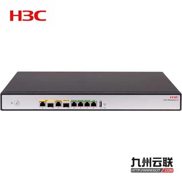 华三H3C ER5200G3-X企业级路由器 RT-ER5200G3-X H3C ER5200G3-X多WAN口路由器,3*WAN(1COMBO WAN,1GE WAN/LAN,1SFP WAN/LAN),4*LAN(1GE LAN,3GE LAN/WAN),19英寸