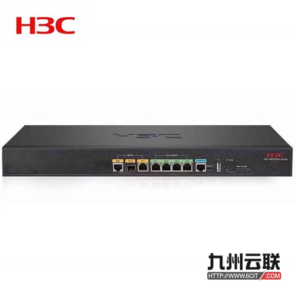 华三H3C MER5200路由器 (RT-MER5200 6端口多业务企业级网关(2GE WAN,4GE LAN/WAN,19英寸),预装1年应用识别特征库升级服务授权函)