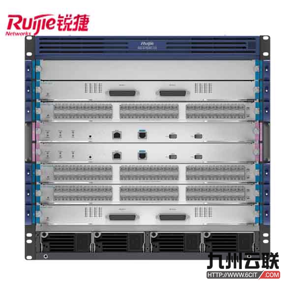 锐捷RG-S7808C-V2交换机 以太全光网络核心交换机时光主机，10U框式，8个模块插槽，最大对外供电能力6000W