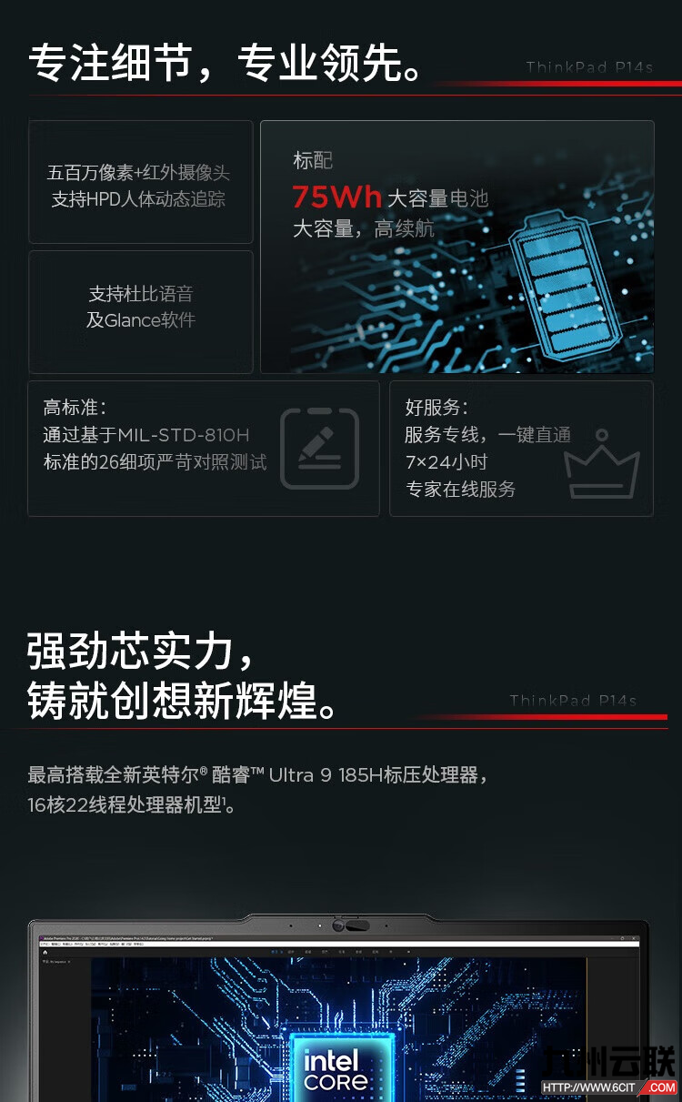 联想Lenovo ThinkPad P14s Gen5 2024移动图形工作站