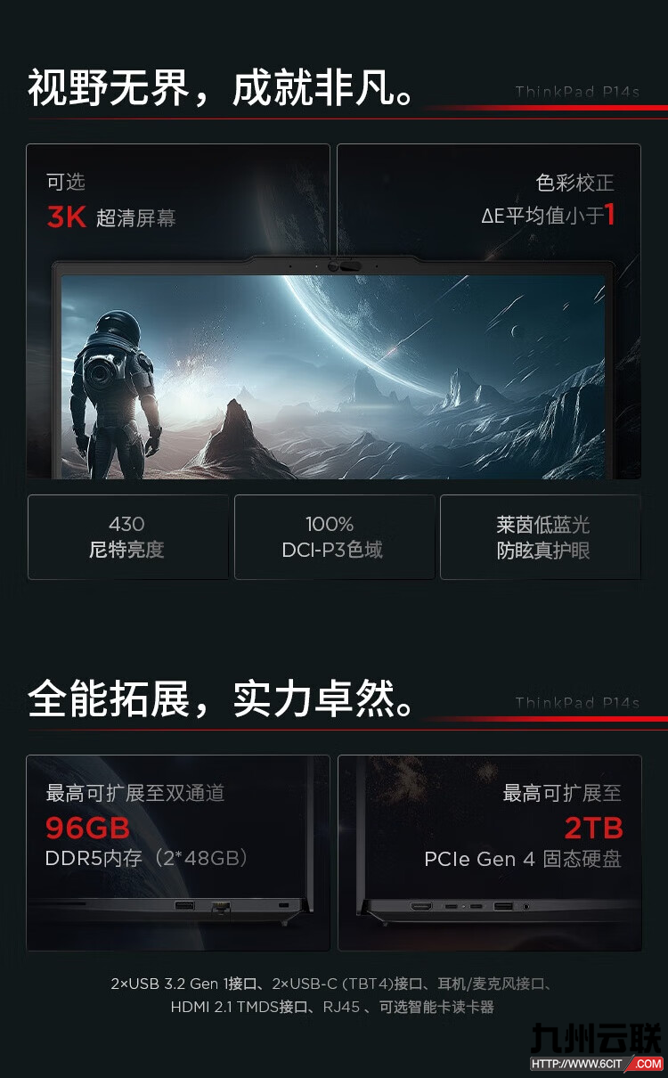 联想Lenovo ThinkPad P14s Gen5 2024移动图形工作站