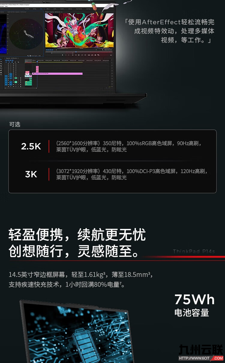 联想Lenovo ThinkPad P14s Gen5 2024移动图形工作站