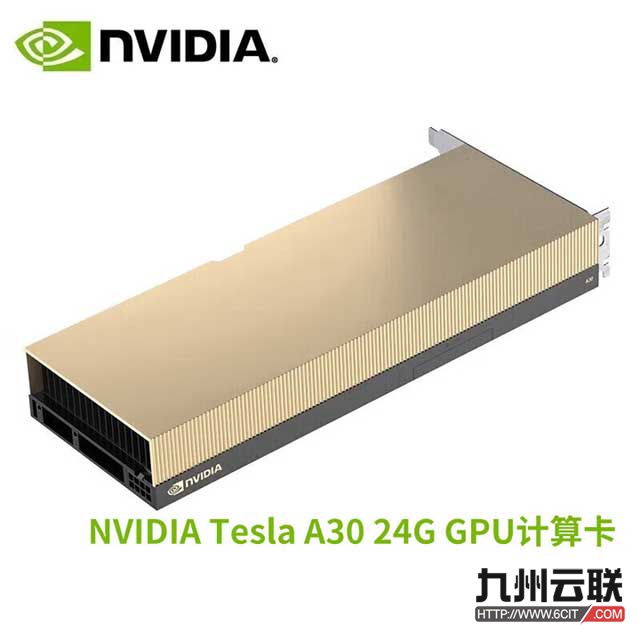 英伟达NVIDIA A30 Tensor Core GPU计算显卡（深度学习/训练推理/人工智能/AI加速/大模型——适用于服务器）